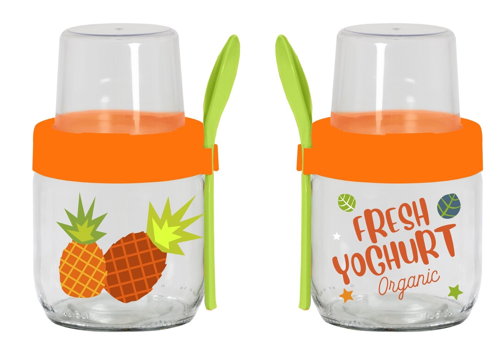 Банку з ложкою і контейнером Herevin Fruit-Yoghurt, 425 мл - Зображення 2