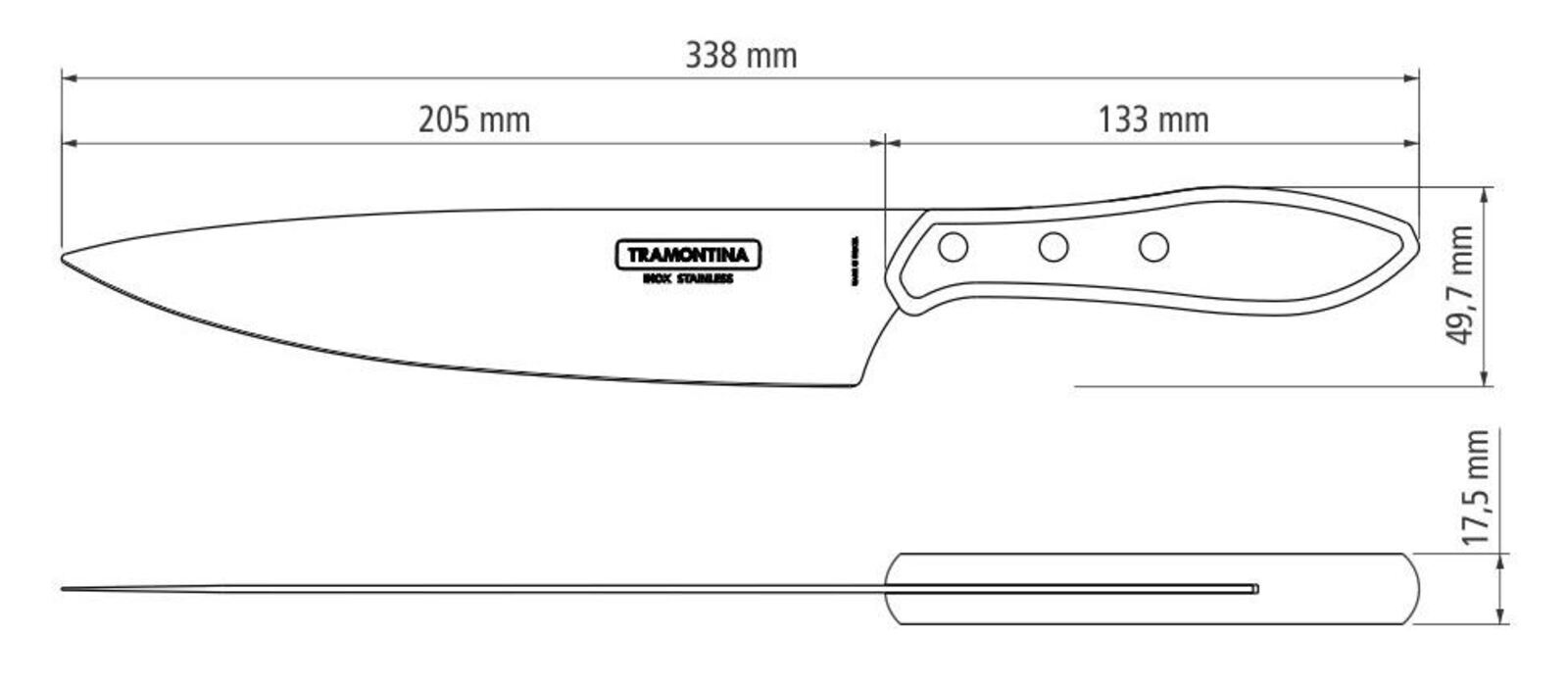 Ніж для м'яса Tramontina Barbecue Polywood, 203 мм - Зображення 6