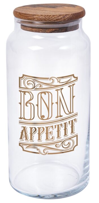 Банка Herevin Bon Appetit з дерев'яною кришкою 1.4 л