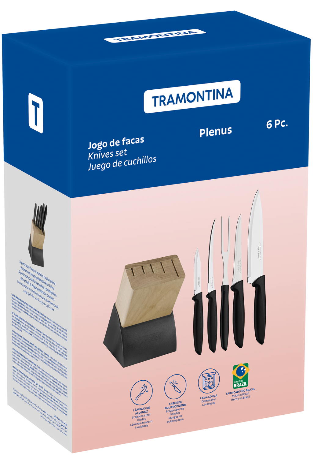 Набір ножів Tramontina Plenus black, 6 предметів - Зображення 3