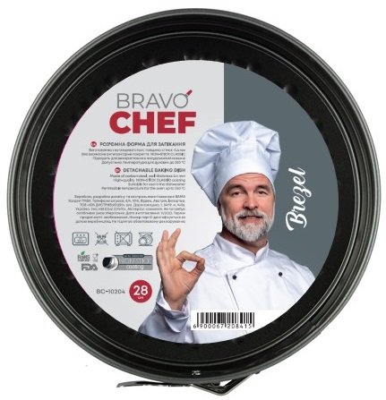 Форма роз'ємна кругла Bravo Chef Brezel, 28x7 см. - Зображення 2