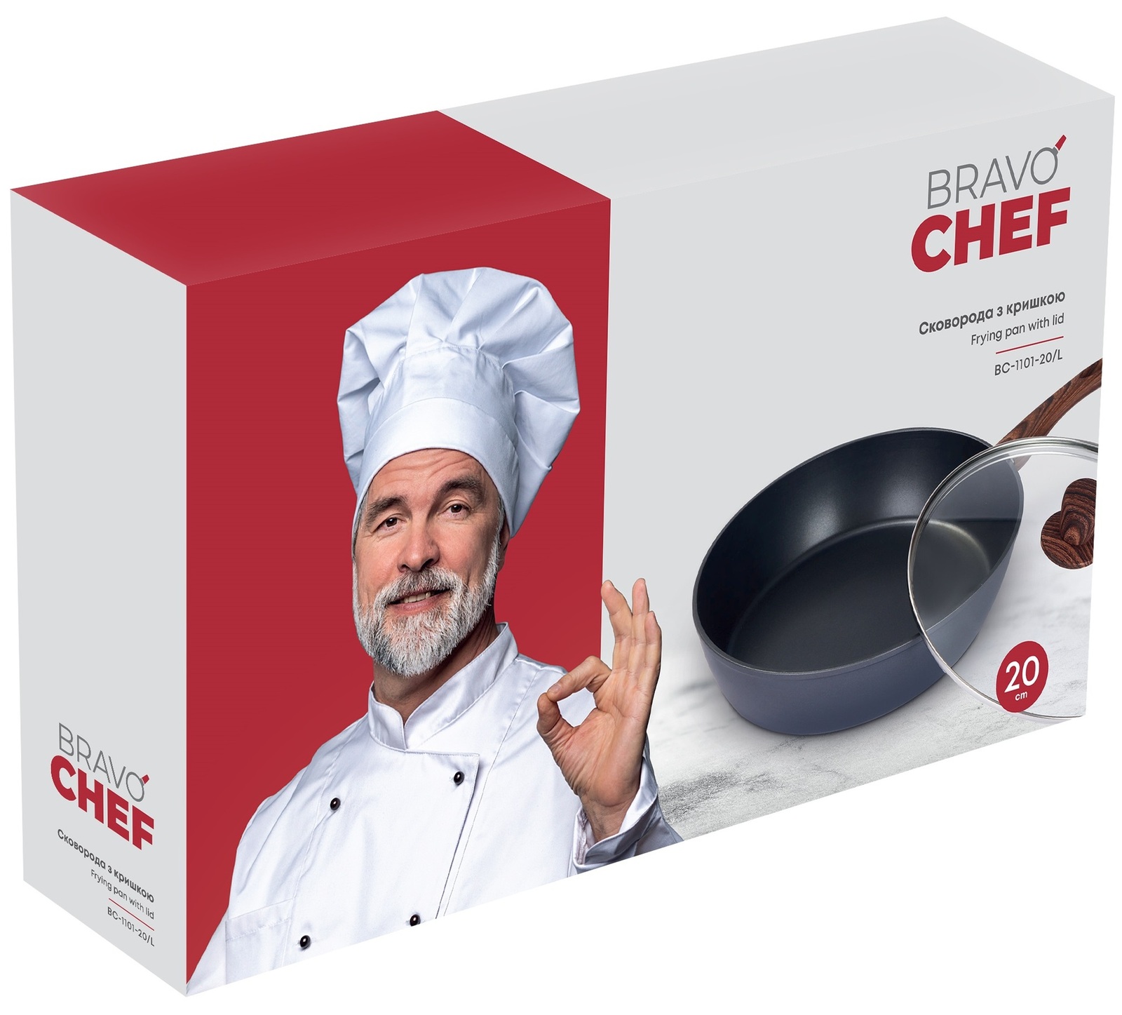 Сковорідка Bravo Chef глибока 20 см - Зображення 2