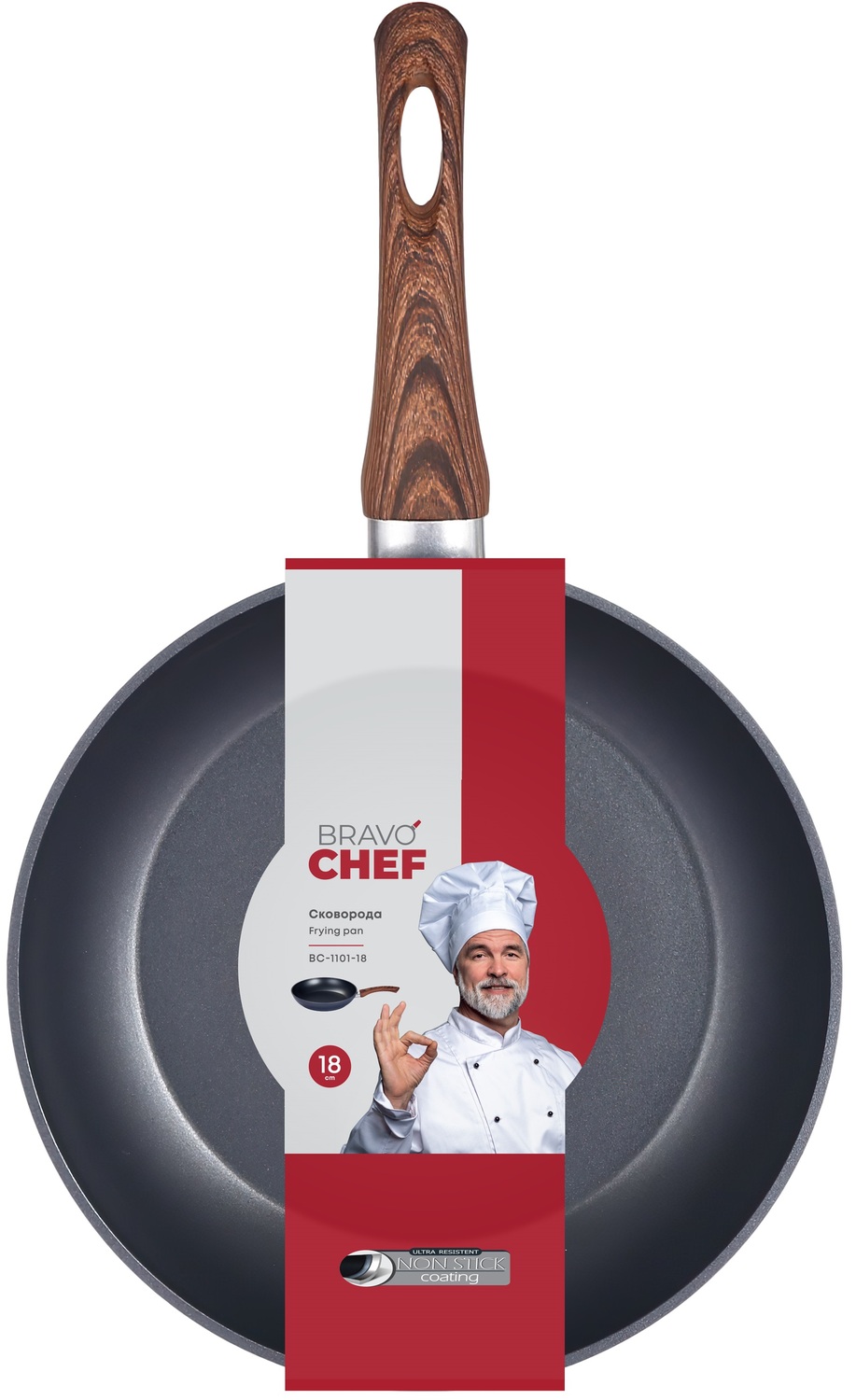Сковорідка Bravo Chef класична 18 см - Зображення 2