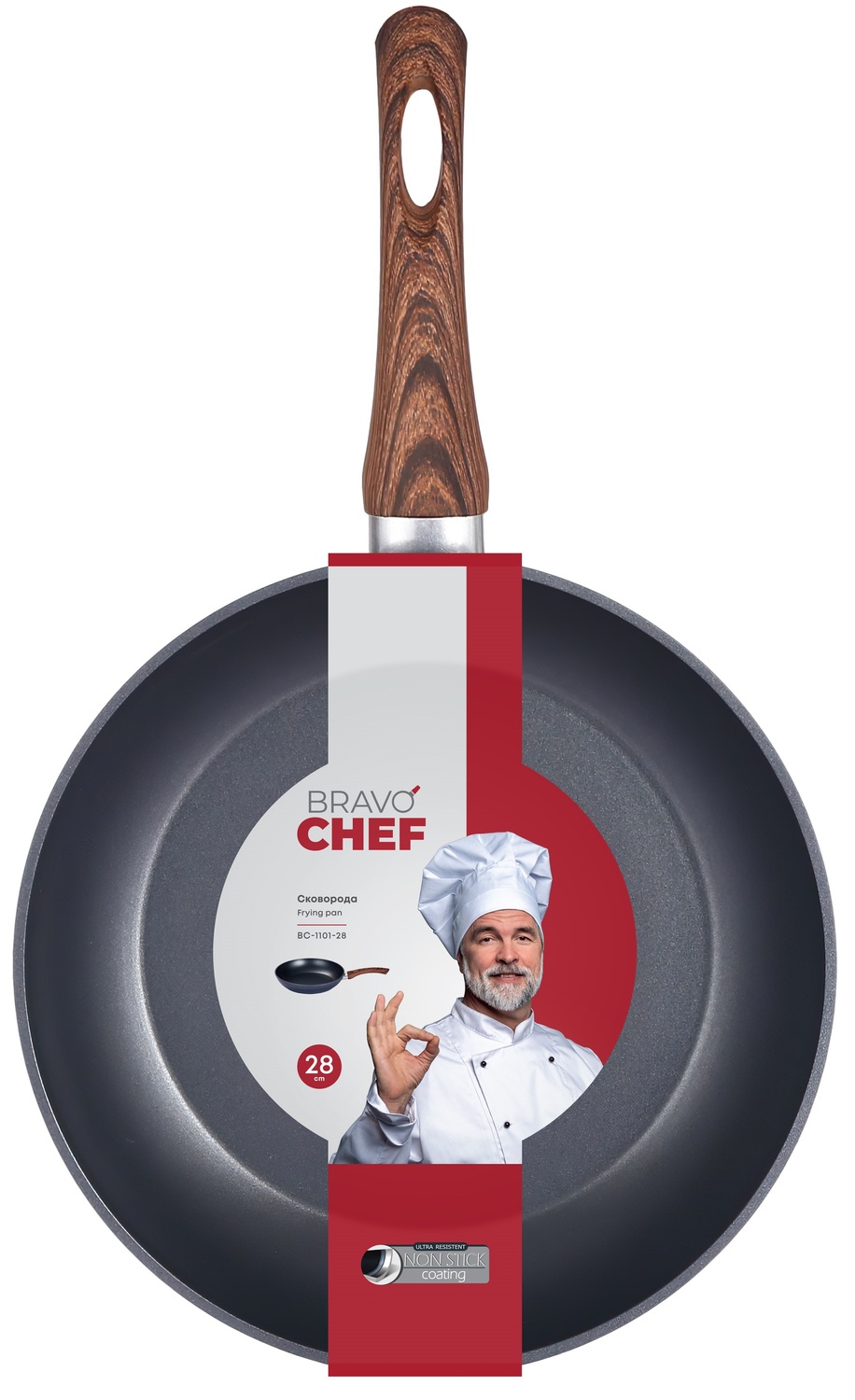 Сковорідка Bravo Chef класична 28 см - Зображення 2