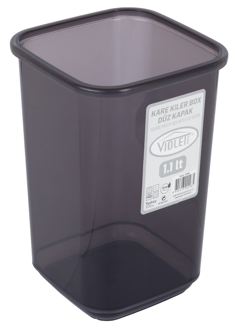 Контейнер для сипучих Violet House 0298 Transparent Black 1.1 л - Зображення 3