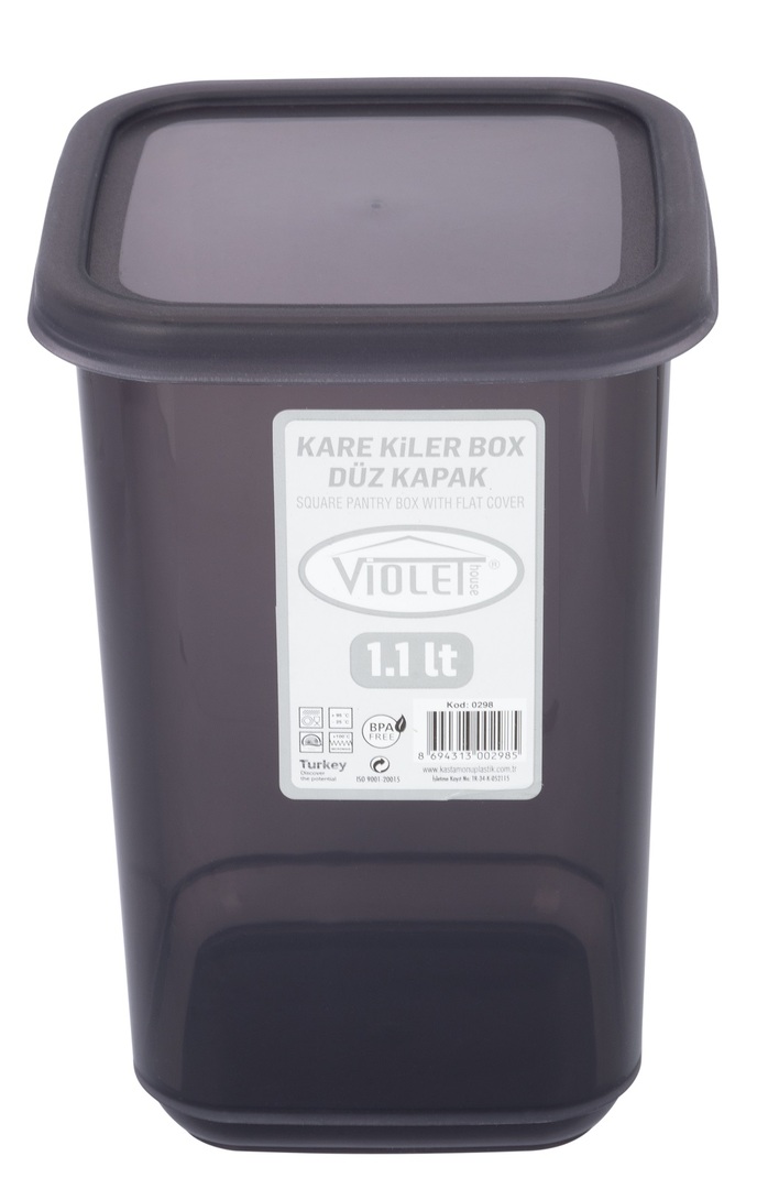Контейнер для сипучих Violet House 0298 Transparent Black 1.1 л - Зображення 4