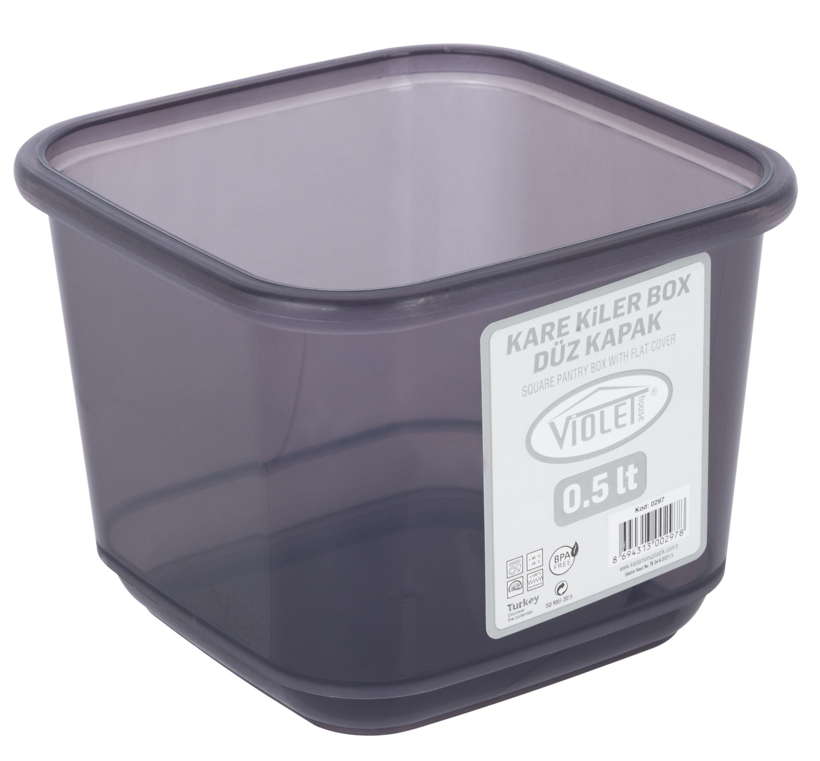 Контейнер для сипучих Violet House 0297 Transparent Black 0.5 л - Зображення 2