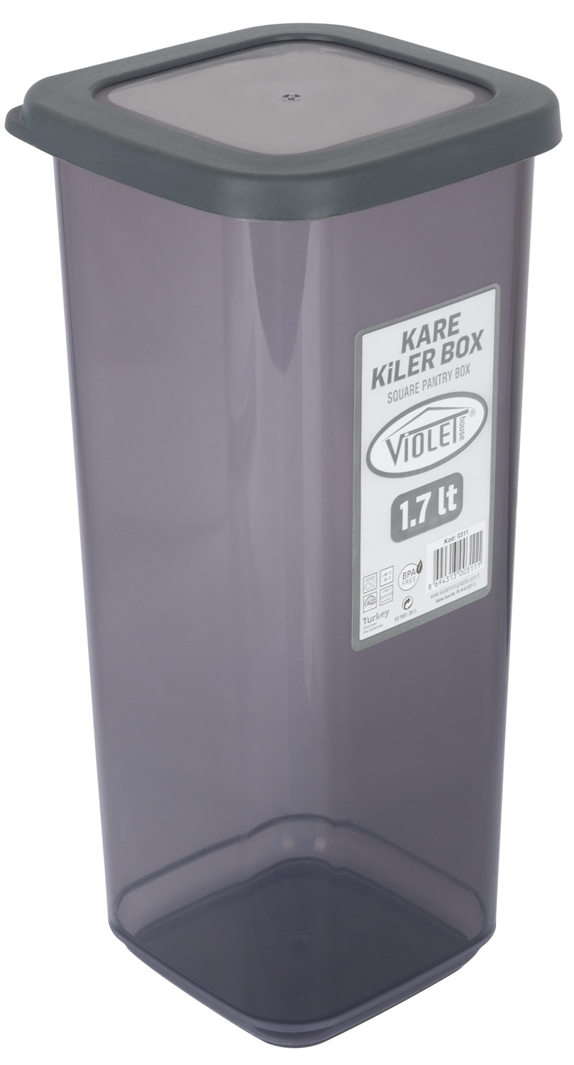 Контейнер для сипучих Violet House 0311 Transparent Black 1.7 л
