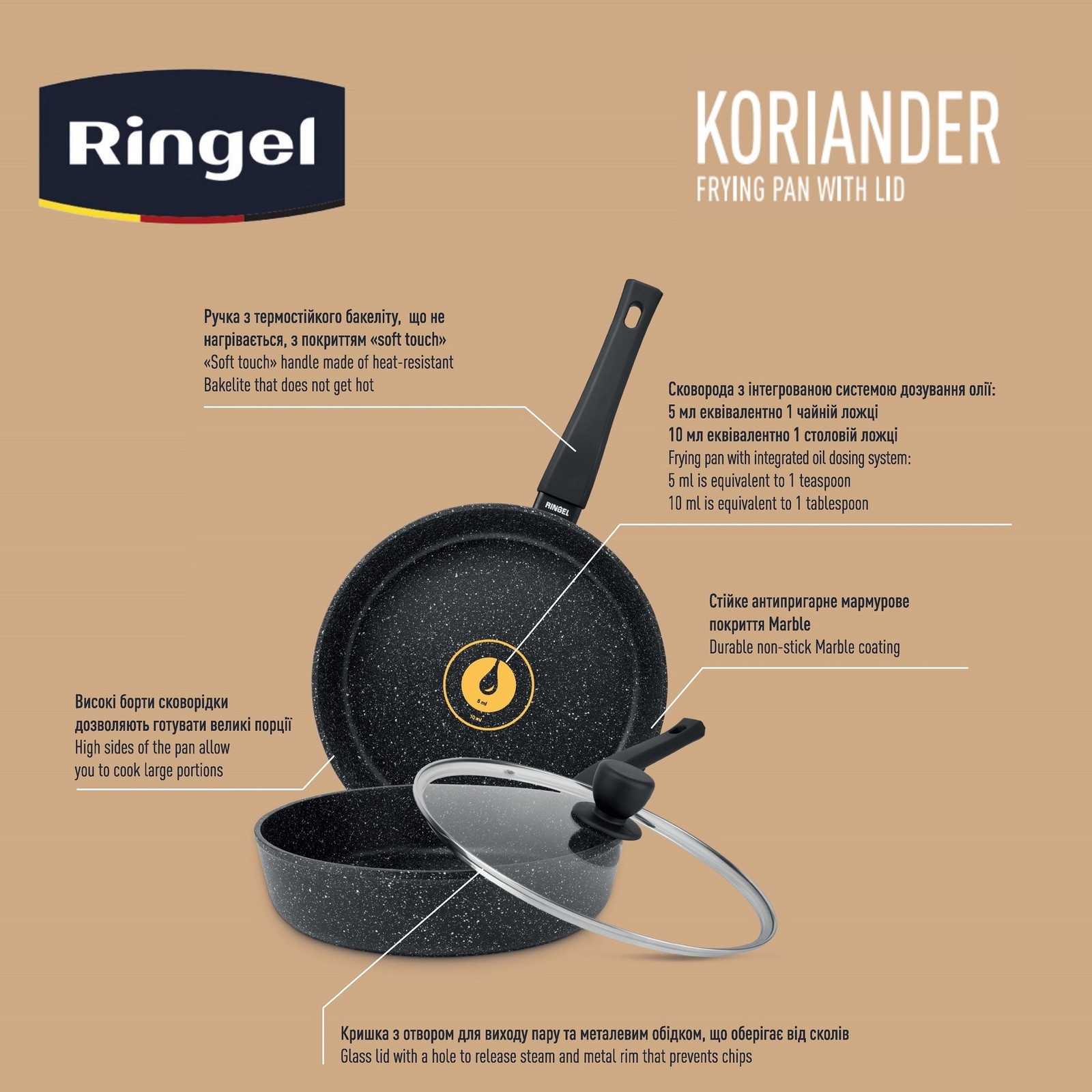 Сковорода RINGEL Koriander 22 см - Зображення 7