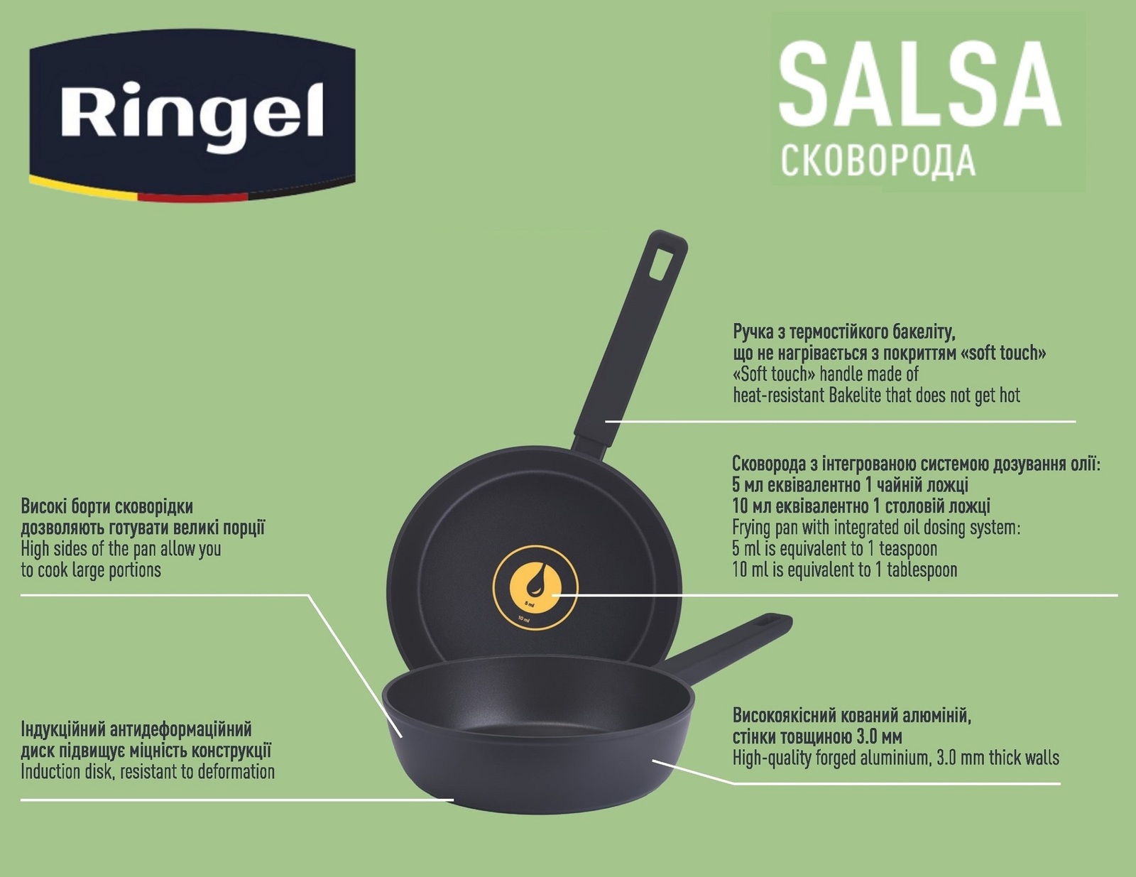 Сковорода RINGEL Salsa 24 см - Зображення 2