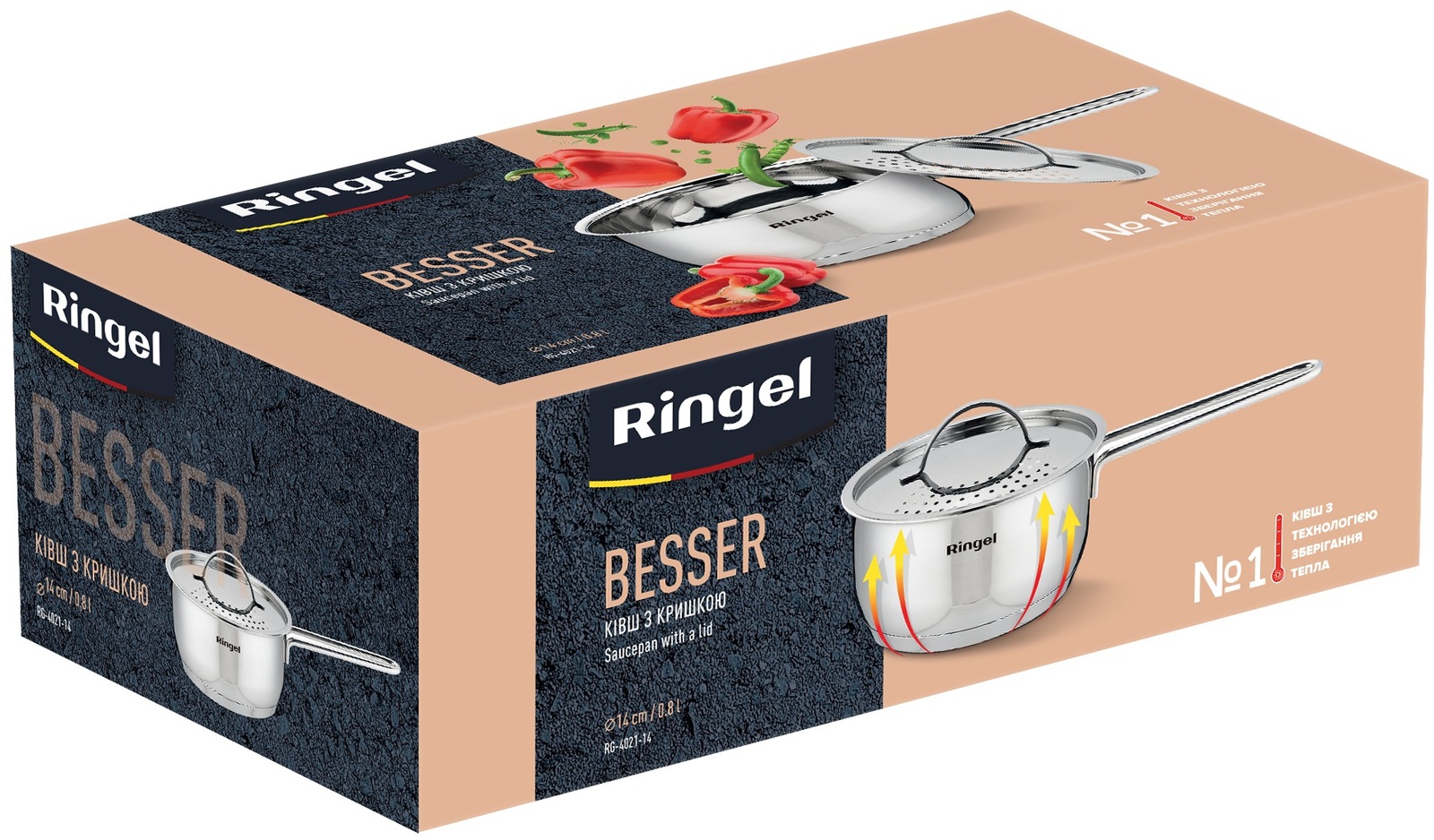 Ківш RINGEL Besser (0.8 л) 14 см з кришкою - Зображення 3