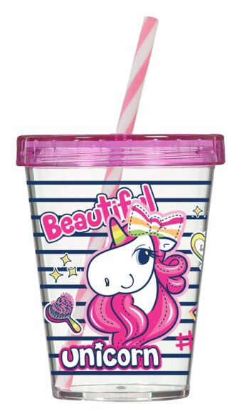 Склянка з трубочкою Herevin Unicorn 0.45 л (161441-003)
