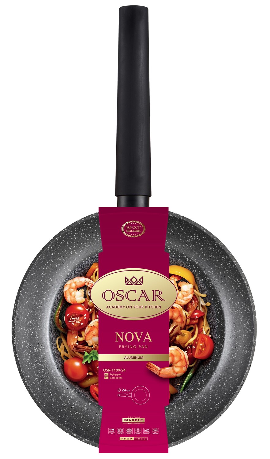 Сковорода глибока Oscar Nova, 24 см - Зображення 4