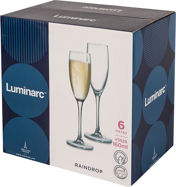 Набір келихів Luminarc Raindrop, 6х160 мл (V5929) - Зображення 2