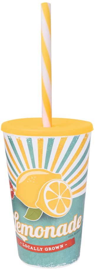 Склянка з трубочкою Herevin Lemonade 0.65 л (161948-027)