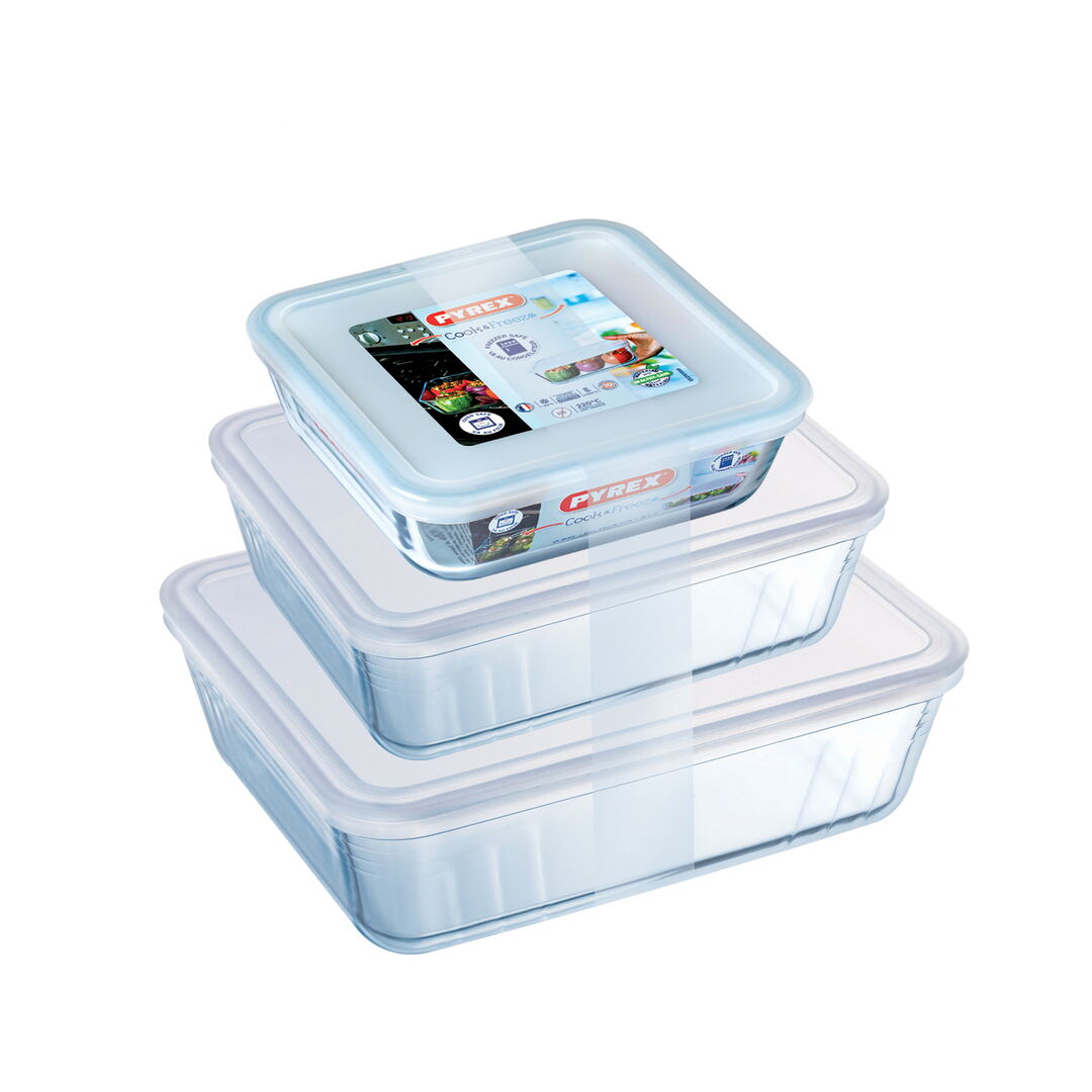 Форма з кришкою Pyrex Cook&Freez, 15х15 см - Зображення 4