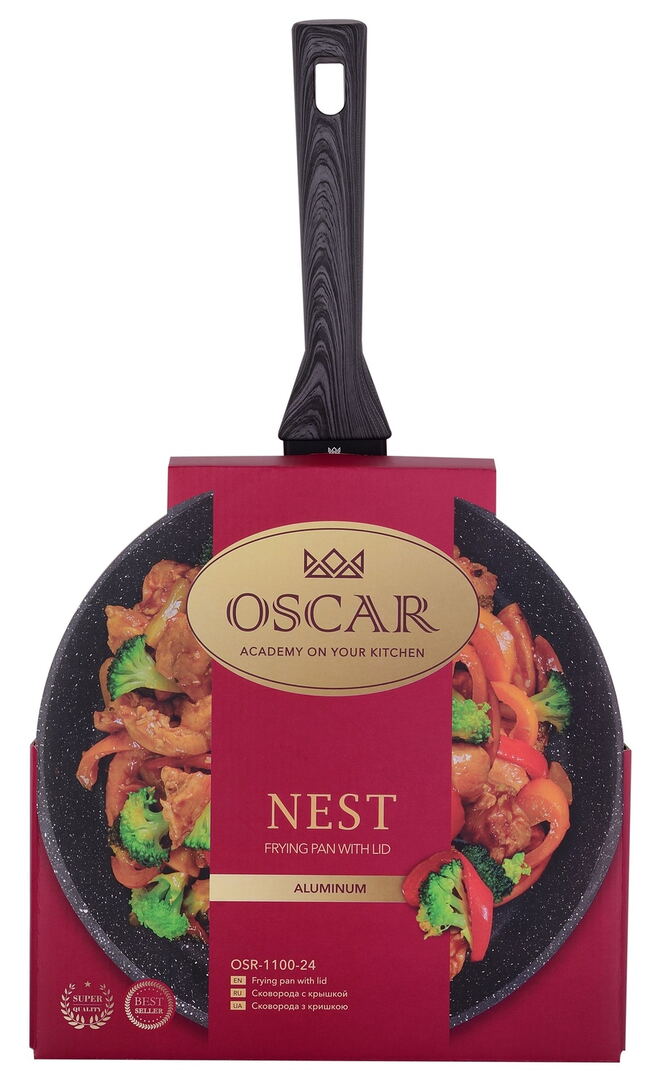 Сковорода з кришкою Oscar Nest, 28 см