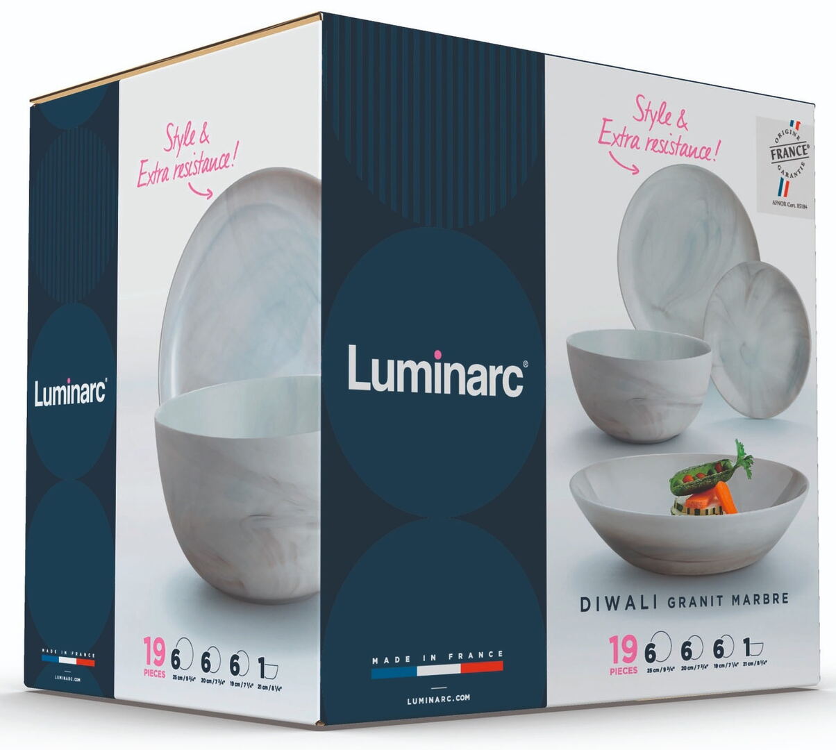 Сервіз Luminarc Diwali Marble Granit, 19 предметів - Зображення 7