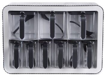 Набір спецівниць Violet House 0439 SPICE ANTR WHITE, 9 шт
