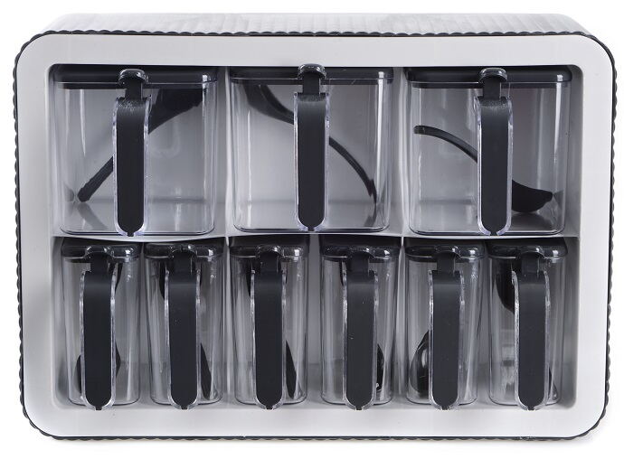 Набір спецівниць Violet House 0439 SPICE ANTR WHITE, 9 шт