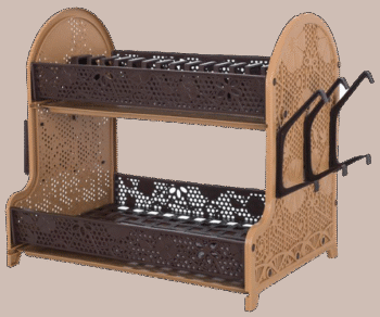 Сушка для посуду Violet House 0414 Ажур BROWN 28х40х38 см