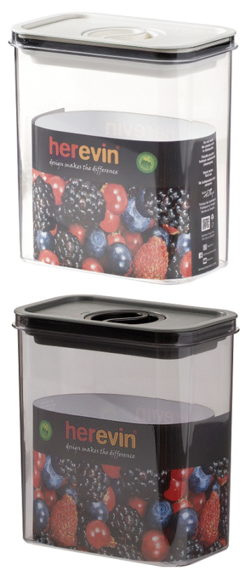 Контейнер HEREVIN Canister-Vacuum Lid-White-Black 1.8 л (161184-000)
