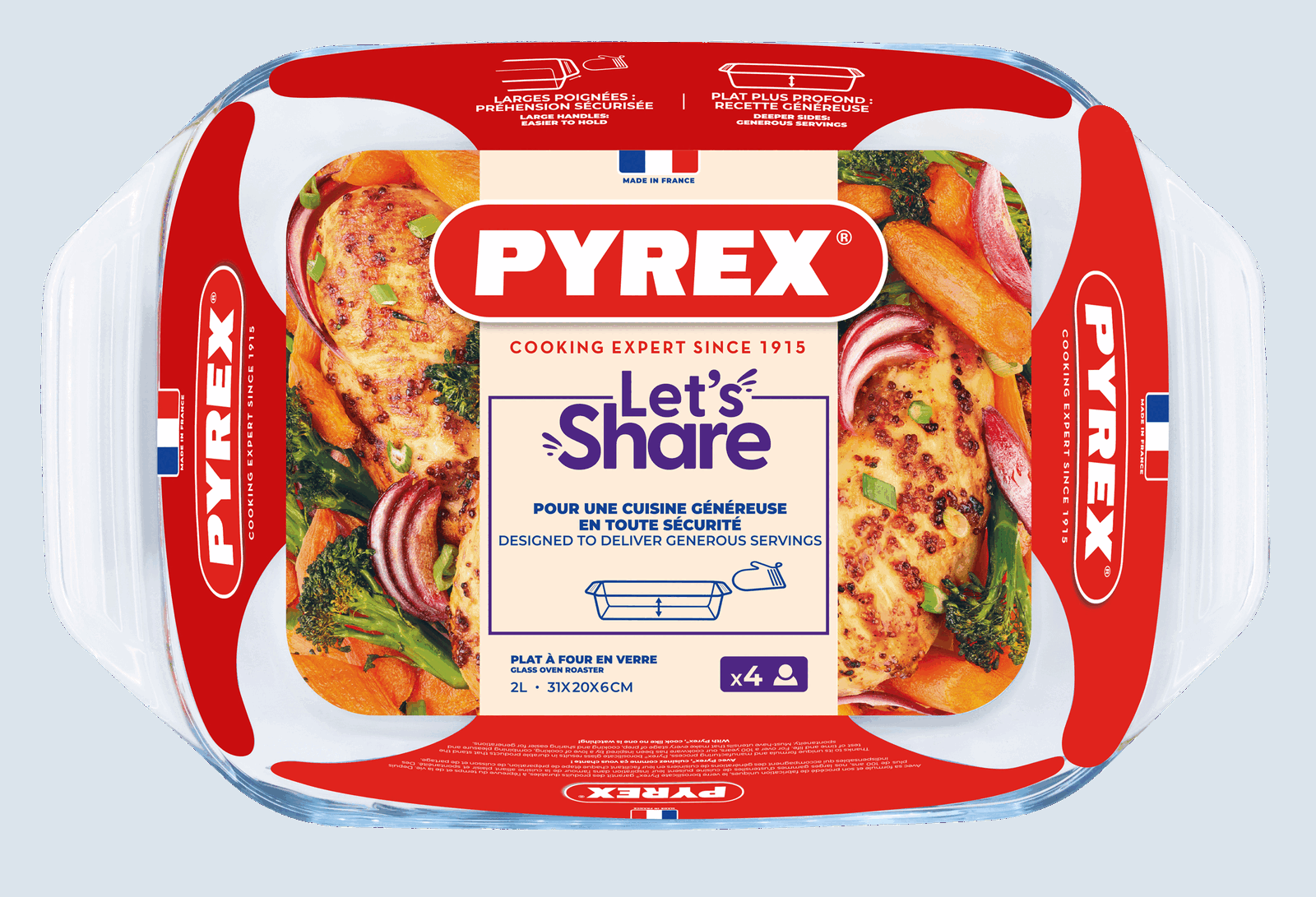 Форма для запікання Pyrex, 31х20х6 см (2 л) - Зображення 2