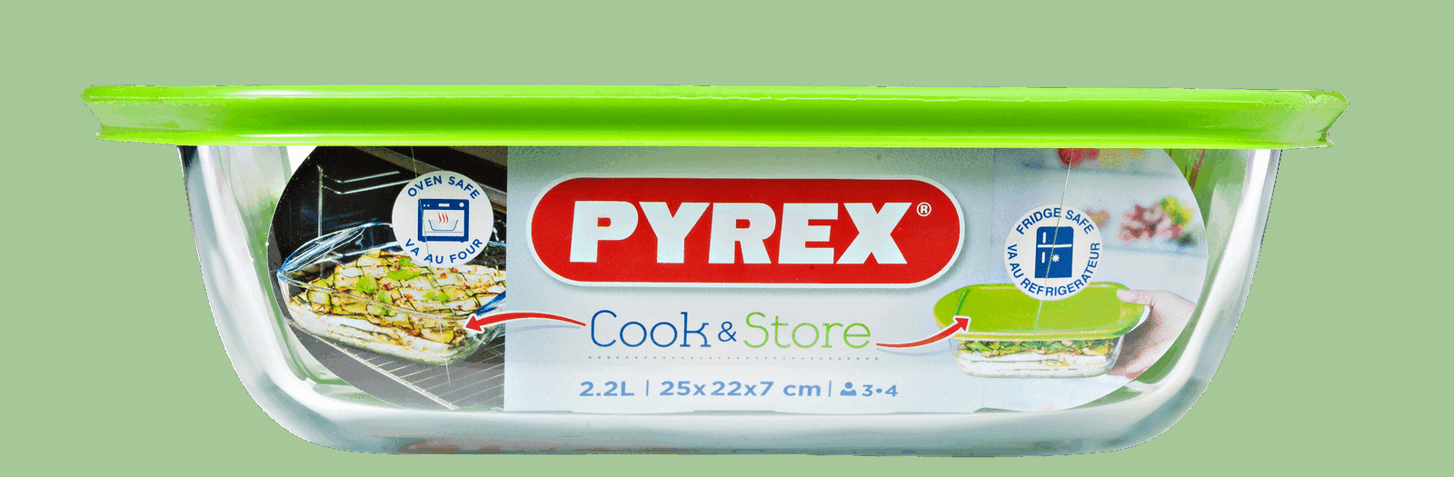 Форма з кришкою Pyrex Cook&Store, 25х22х7 см - Зображення 2