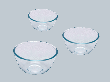 Набір мисок Pyrex, 3 шт (0.7 л, 1.1 л, 2.3 л)