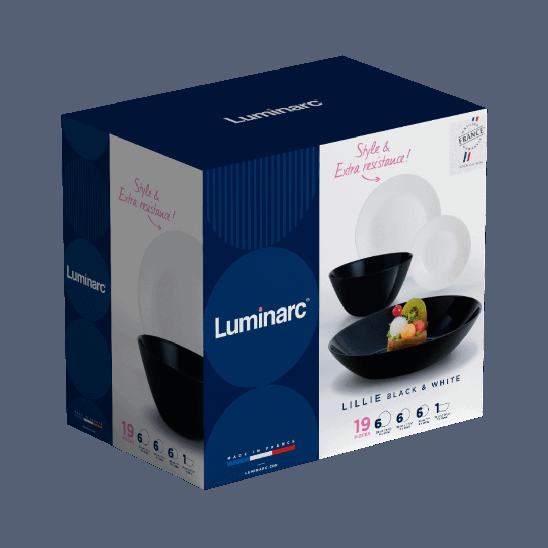 Сервіз Luminarc Lillie Black&White, 19 предметів - Зображення 2
