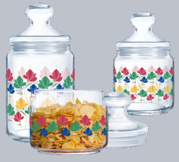 Набір банок Luminarc Club Fluury, 3х0.5, 0.75, 1 л