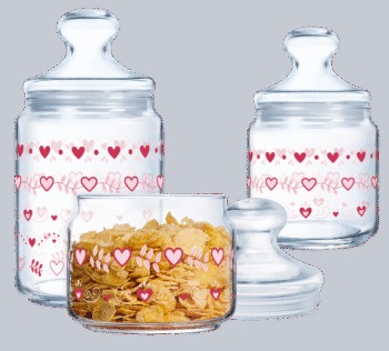 Набір банок Luminarc Club Love Basket, 3х0.5, 0.75, 1 л