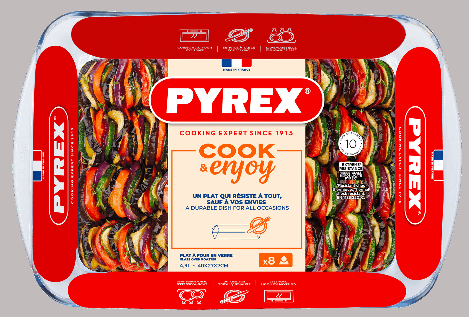 Форма для запікання Pyrex, 40х27х7 см (4.9 л) - Зображення 2