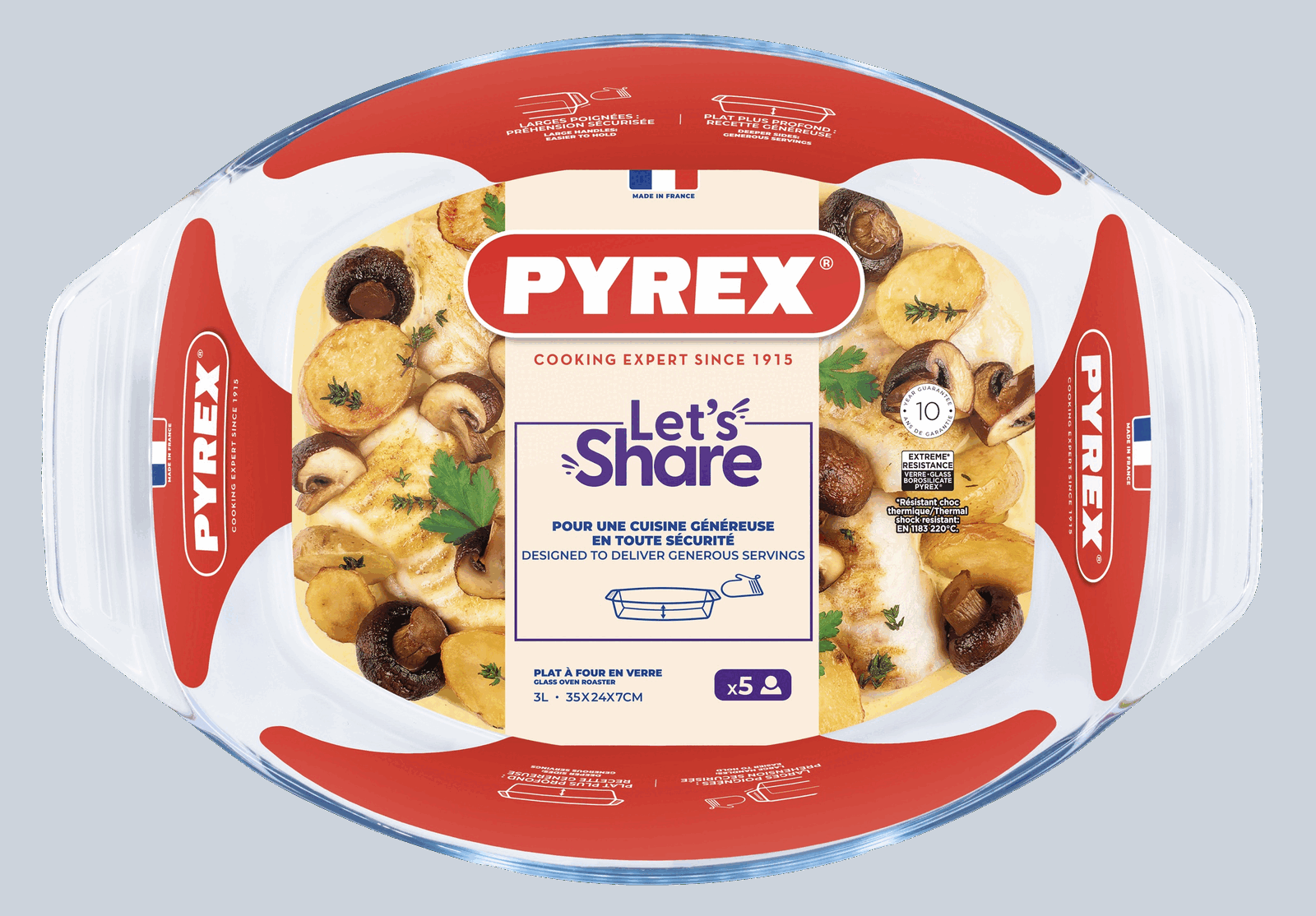 Форма для запікання Pyrex, 35х24х7 см (3 л) - Зображення 3