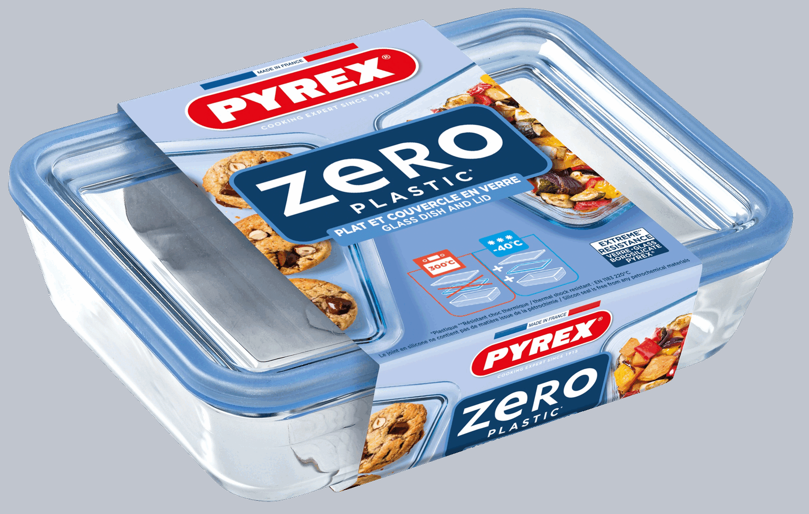 Форма з кришкою Pyrex Pure Glass, 19x14x5 см (0.8 л) - Зображення 2