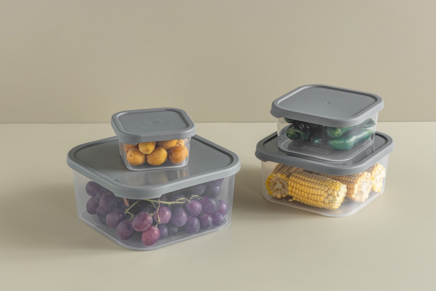 Набір контейнерів Idea Home 00815 Quick Box Gray 0.4/0.9/1.8 (00815 Gray) - Зображення 2
