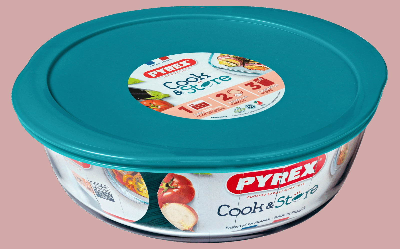 Форма з кришкою Pyrex Cook&Store, 20х18х7 см (1л) - Зображення 3