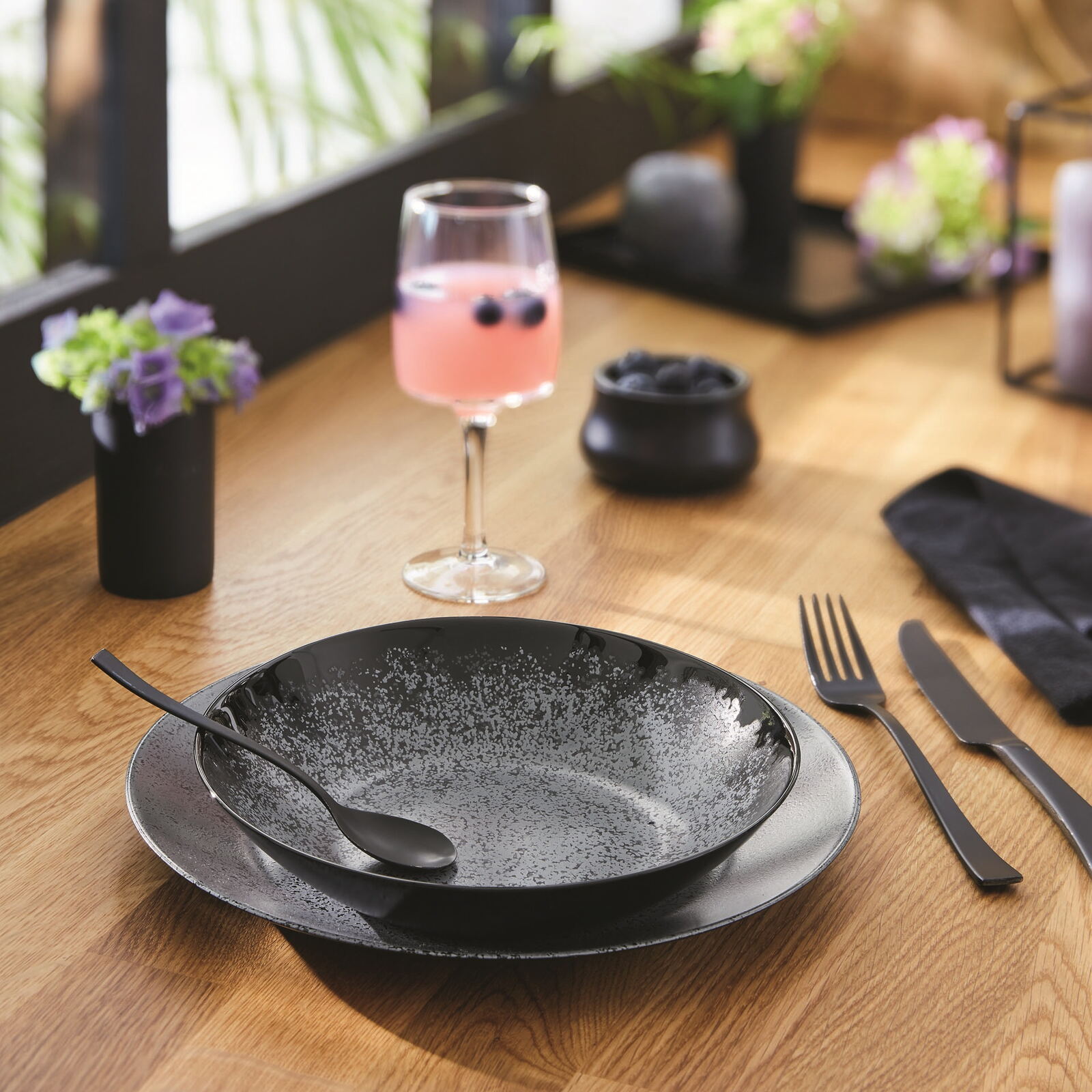 Тарілка обідня Luminarc Slate Black, 25 см - Зображення 7