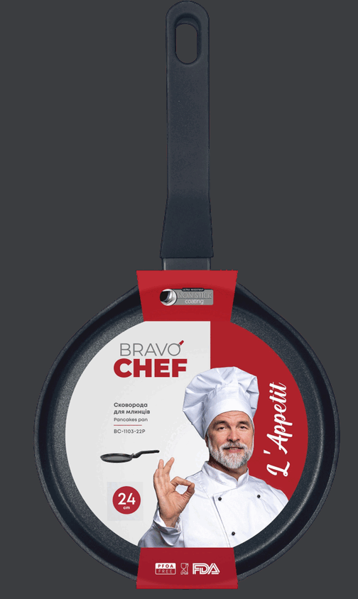 Сковорода для млинців Bravo Chef L’Appetit 24 см - Зображення 2