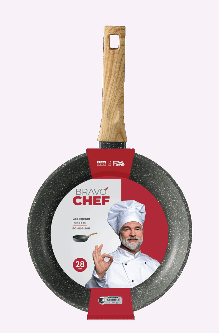 Сковорода Bravo Chef глибока 28 см - Зображення 2