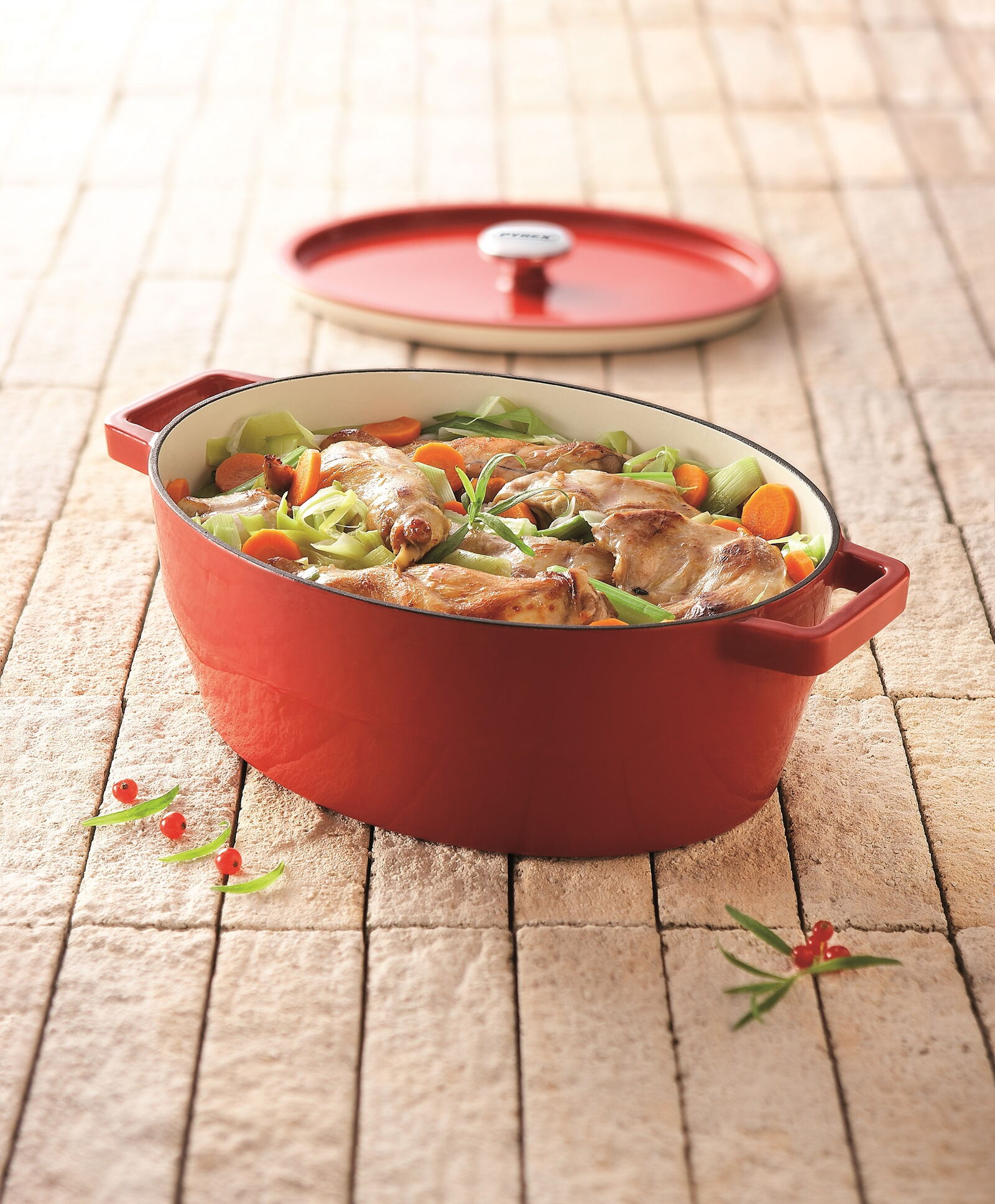 Каструля Pyrex Slow Cook red, (6 л) - Зображення 2