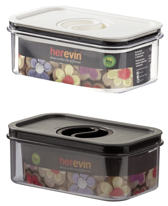 Контейнер HEREVIN Canister-Vacuum Lid-White-Black 0.6 л (161174-000)
