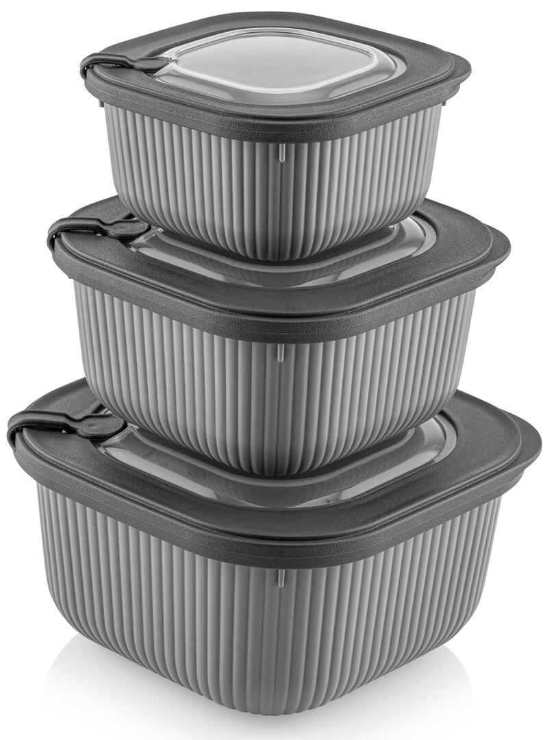 Набір контейнерів Idea Home 00685 Line Box Gray 0.6/1.1/1.8 (00685 Gray)