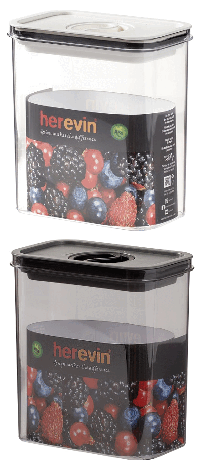 Контейнер HEREVIN Canister-Vacuum Lid-White-Black 1.8 л (161184-000)
