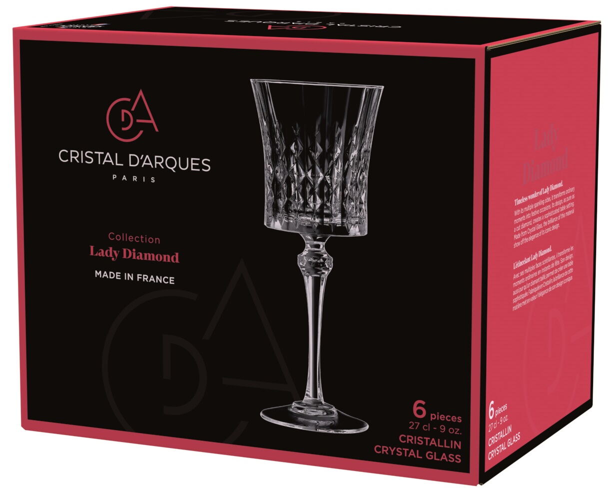 Набір келихів Cristal d'Arques Paris Lady Diamond, 6х270 мл - Зображення 8