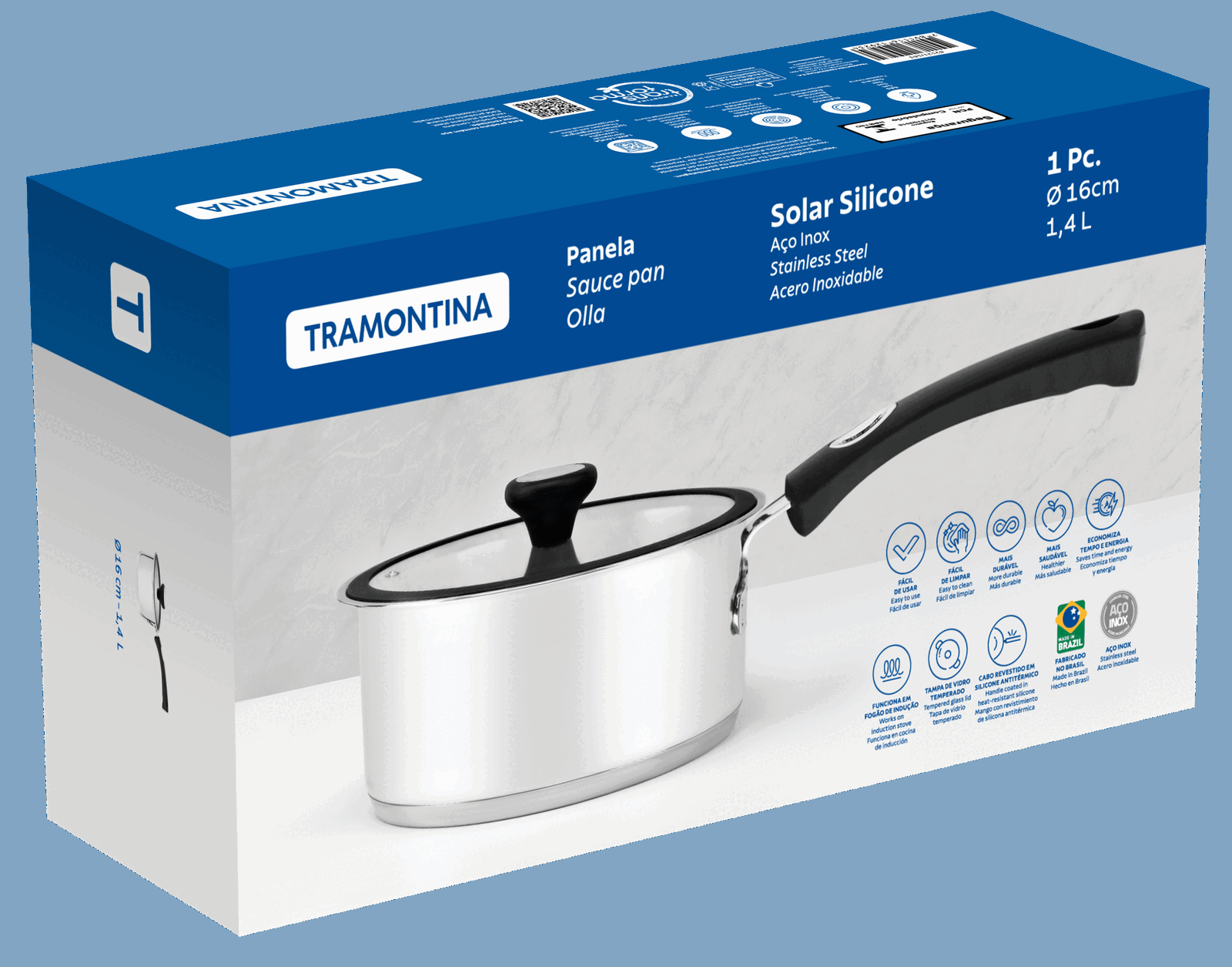 Ківш Tramontina Solar silicone (1.4 л) 16 см - Зображення 3