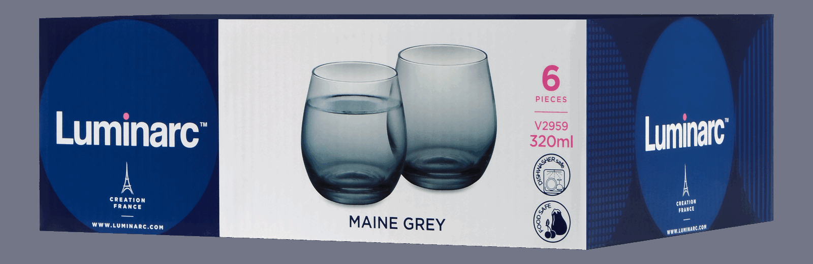 Набір склянок Luminarc Maine Grey, 6х320 мл низька (V2959) - Зображення 2