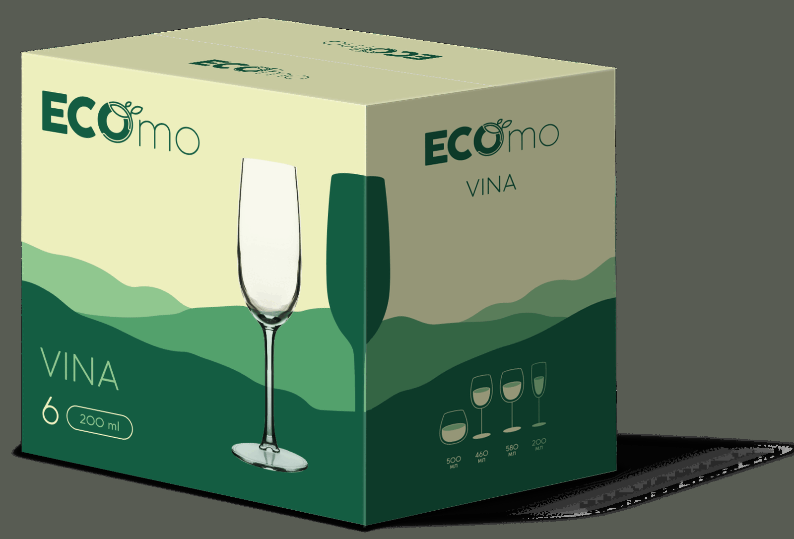 Набір келихів ECOmo Vina, 6х200 мл - Зображення 2